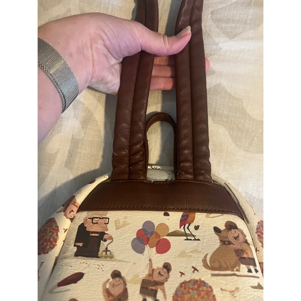 Loungefly Disney Pixar Up Mini Backpack Brown Trim Carl Russell Dug Kevin Bag - Picture 8 of 14